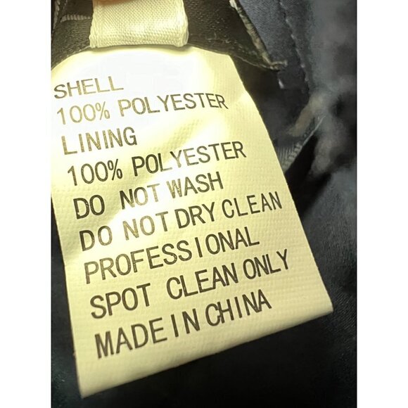 New La Femme Size 14 Lace V Neck A-line Dress Gown - 28053 Navy *rip, stain* - Picture 13 of 16